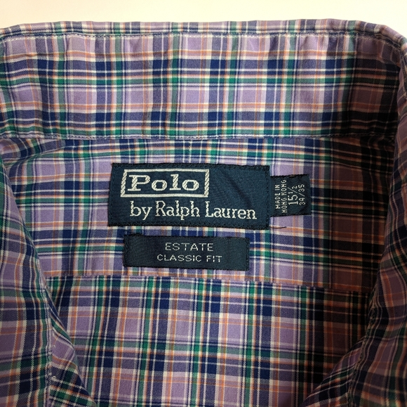 Polo Ralph Lauren button up shirt purple plaid Med - Picture 5 of 5